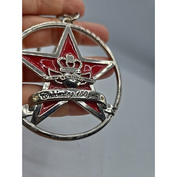 Kathy Van Zeeland Silver Large Celebrating  150th Anniversary Key Chain 3" - Picture 5 of 8